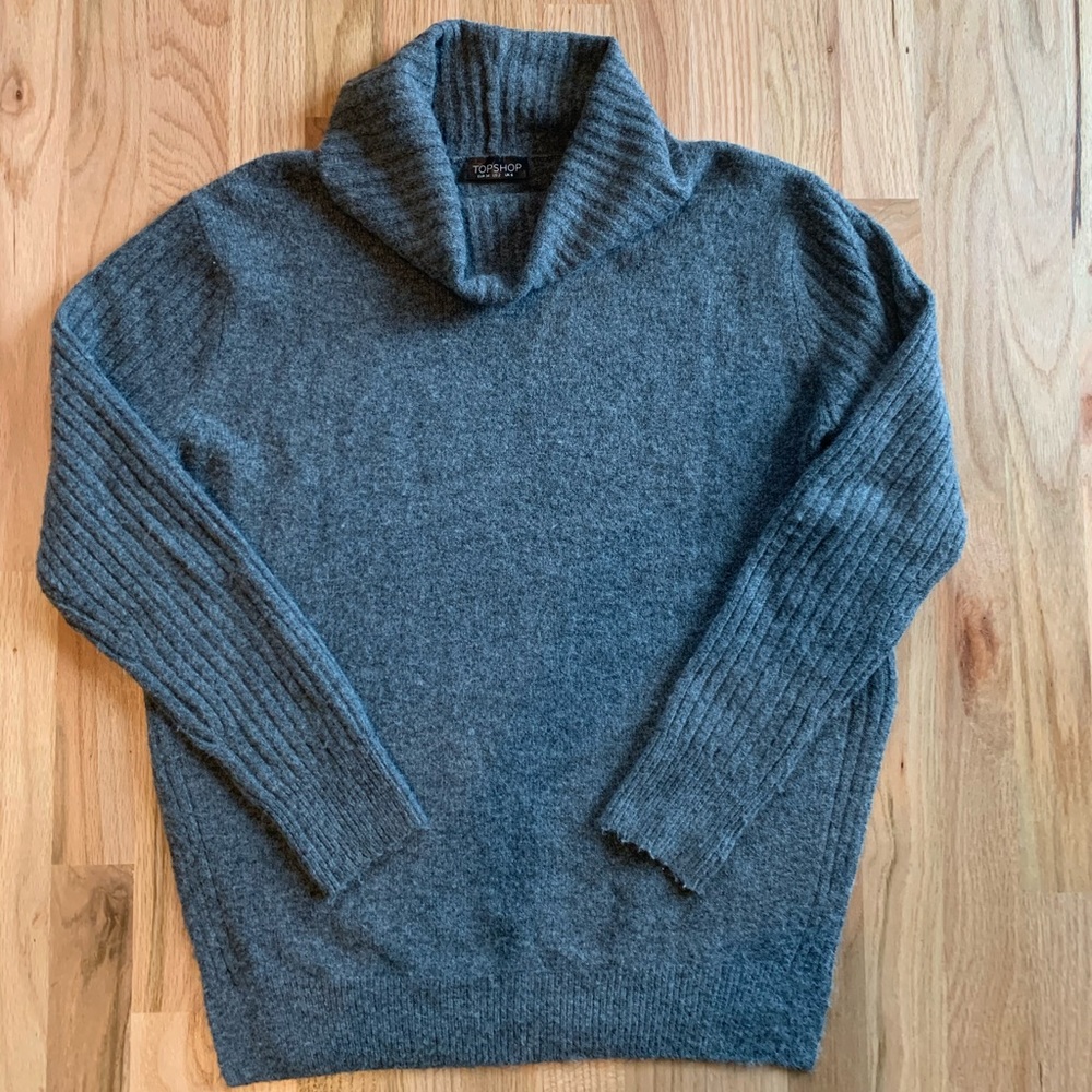 Topshop turtleneck tunic sweater